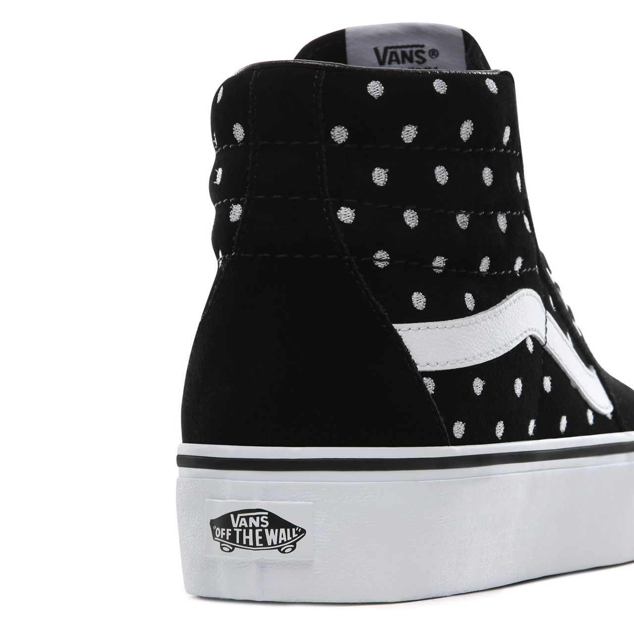 Vans Suede Polka Dot SK8-Hi Platform 2.0 Classic Womens - (Suede Polka Dot) black/true white VN0A3TKNTCB Shoes