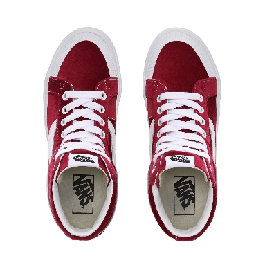 Vans Velvet SK8-Hi Reissue 138 Classic Womens - (Velvet) beet red/true white VN0A4P3ZTCD Shoes