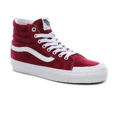 Vans Velvet SK8-Hi Reissue 138 Classic Womens - (Velvet) beet red/true white VN0A4P3ZTCD Shoes