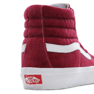 Vans Velvet SK8-Hi Reissue 138 Classic Womens - (Velvet) beet red/true white VN0A4P3ZTCD Shoes