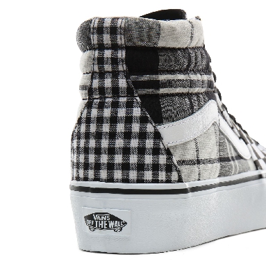 Vans Plaid Checkerboard Sk8-Hi Plarform 2.0 Classic Womens - (Plaid Checkerboard) Black/True White VN0A3TKNVYD Shoes