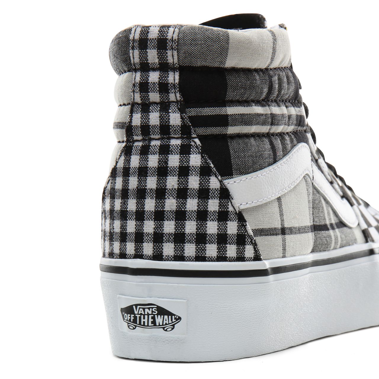 Vans Plaid Checkerboard Sk8-Hi Plarform 2.0 Classic Womens - (Plaid Checkerboard) Black/True White VN0A3TKNVYD Shoes