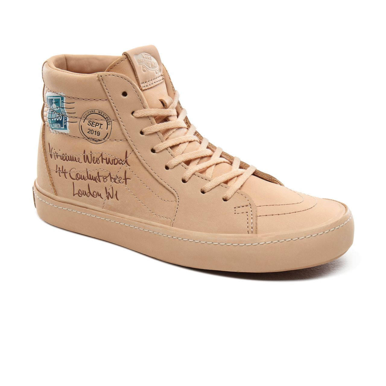 Vans x Vivienne Westwood Sk8-Hi Classic Womens - (Vivienne Westwood) Letter/Veggie Tan VN0A4BV6XKF Shoes