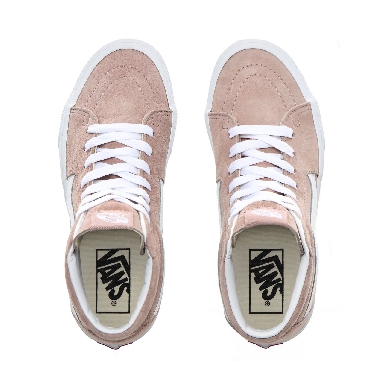 Vans Pig Suede Sk8-Hi Classic Womens - (Pig Suede) Shadow Gray/True White VN0A4BV6V79 Shoes