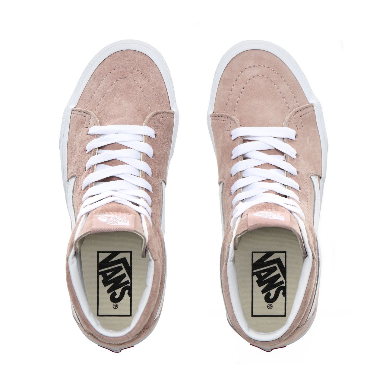 Vans Pig Suede Sk8-Hi Classic Womens - (Pig Suede) Shadow Gray/True White VN0A4BV6V79 Shoes