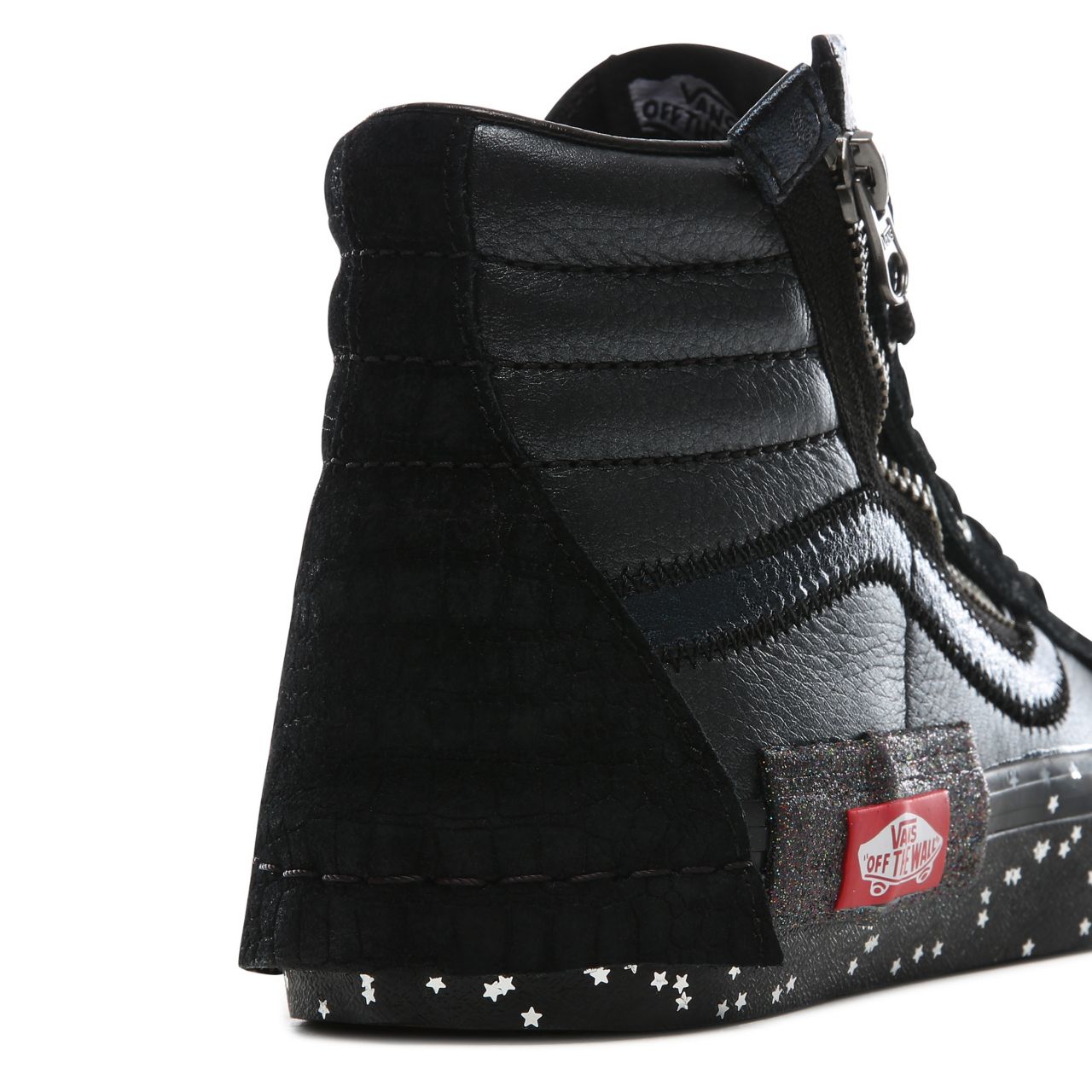 Vans Glitter Mix SK8-Hi Reissue CAP Classic Womens - (Glitter Mix) black/true white VN0A3WM1TUS Shoes