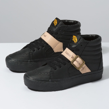 Vans x Vivienne Westwood Sk8-Hi Platform Pirate Strap Classic Womens - (Vivienne Westwood) Leather/Black VN0A4BTUXKP Shoes