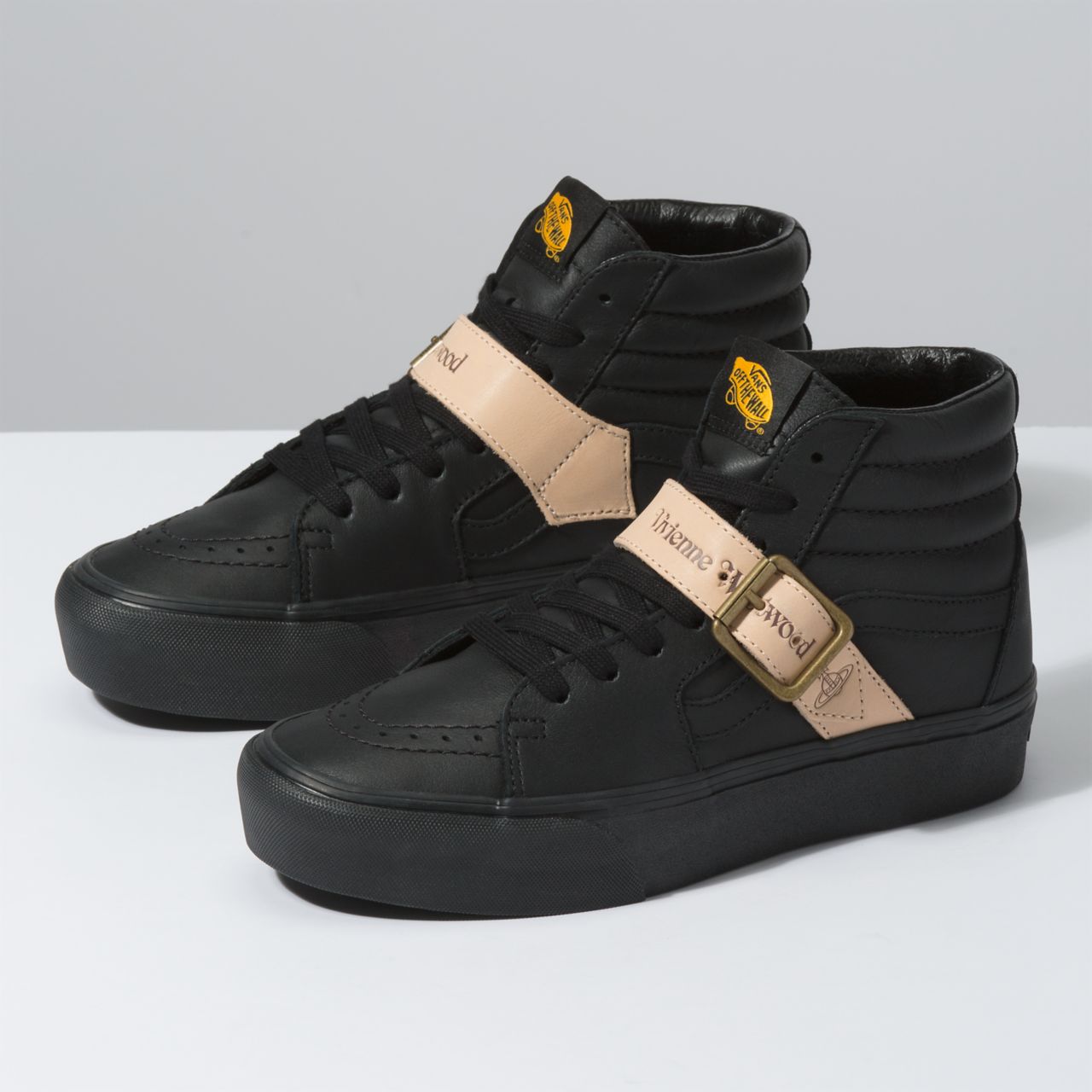 Vans x Vivienne Westwood Sk8-Hi Platform Pirate Strap Classic Womens - (Vivienne Westwood) Leather/Black VN0A4BTUXKP Shoes