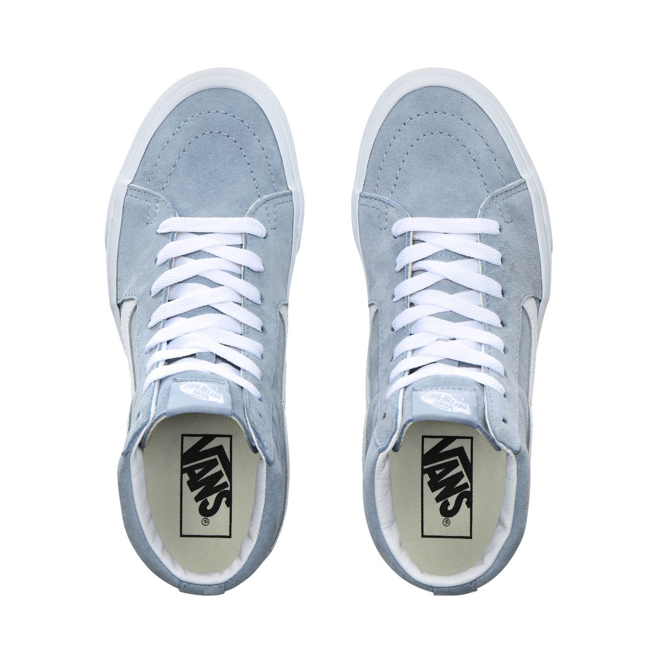 Vans Pig Suede Sk8-Hi Classic Womens - (Pig Suede) Blue Fog/True White VN0A4BV6V4Z Shoes