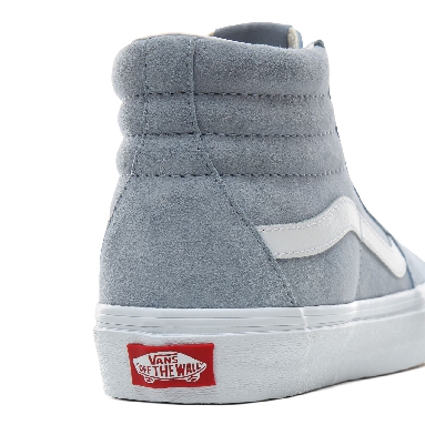 Vans Pig Suede Sk8-Hi Classic Womens - (Pig Suede) Blue Fog/True White VN0A4BV6V4Z Shoes