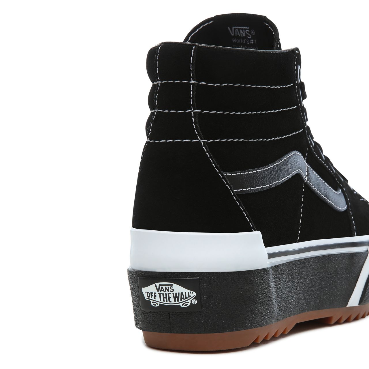 Vans Suede SK8-Hi Stacked Classic Womens - (Suede) black/gum VN0A4BTWLF9 Shoes