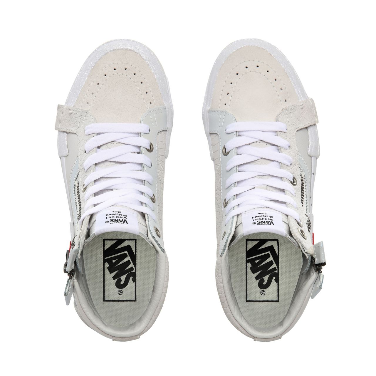 Vans Glitter Mix SK8-Hi Reissue CAP Classic Womens - (Glitter Mix) blanc de blanc/true white VN0A3WM1TUT Shoes