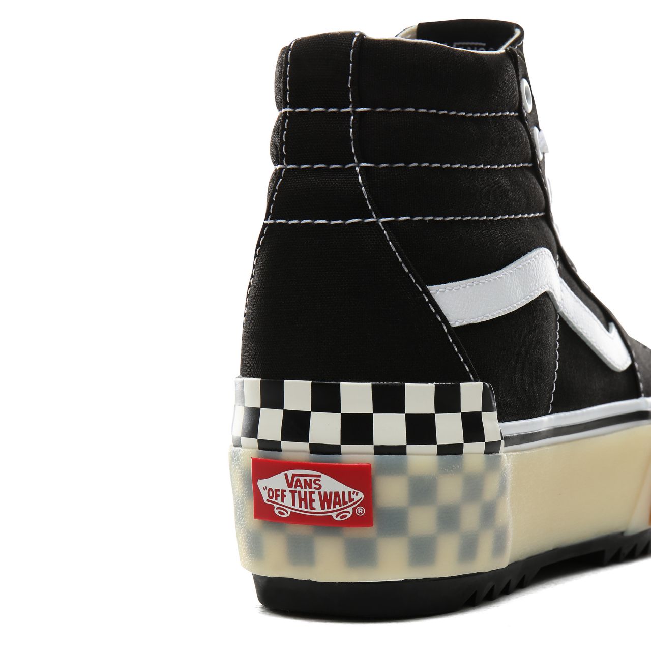 Vans Sk8-Hi Stacked Classic Womens - Black Checkerboard VN0A4BTW95Y Shoes