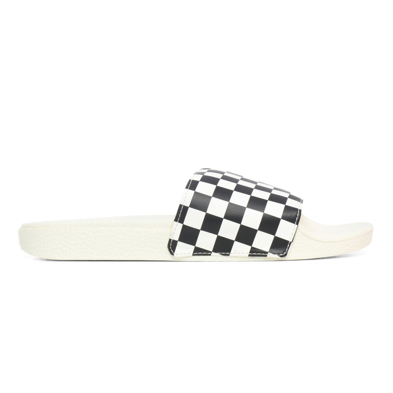 Vans Checkerboard Slide-On Sandals Womens - (Checkerboard) White/Black VN0004LG27K Shoes