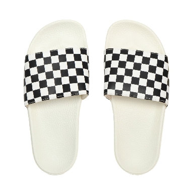 Vans Checkerboard Slide-On Sandals Womens - (Checkerboard) White/Black VN0004LG27K Shoes