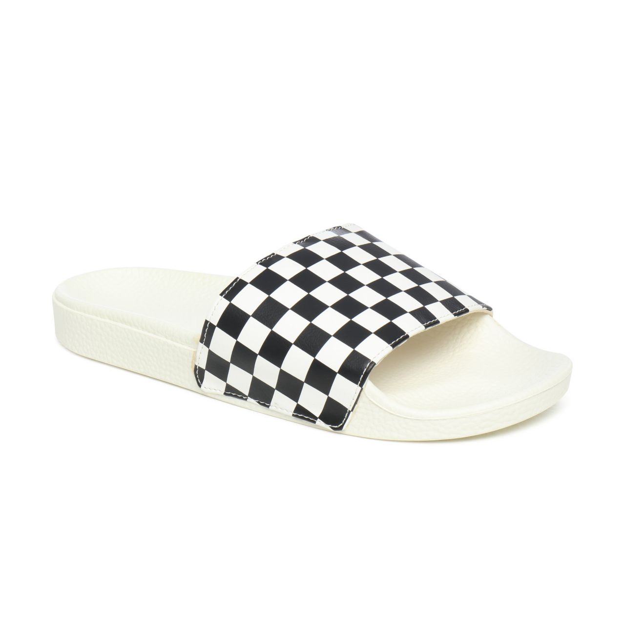 Vans Checkerboard Slide-On Sandals Womens - (Checkerboard) White/Black VN0004LG27K Shoes