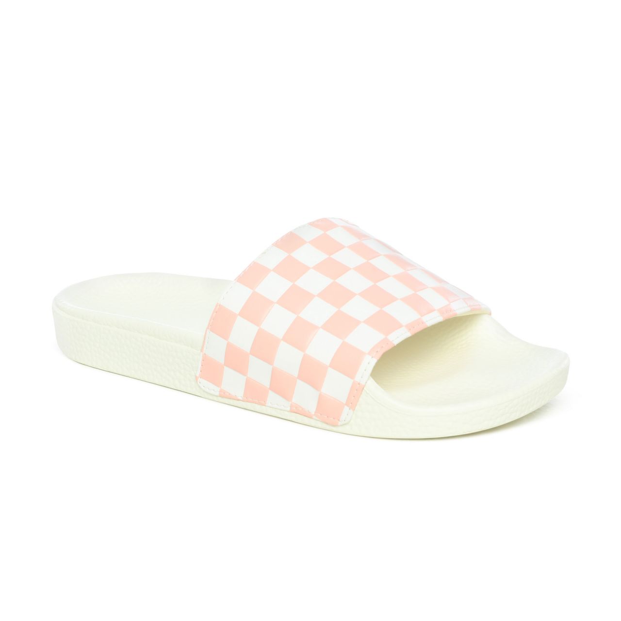 Vans Checkerboard Slide-On Sandals Womens - (Checkerboard) Pearl/Marshmallow VN0A38IISZN Shoes