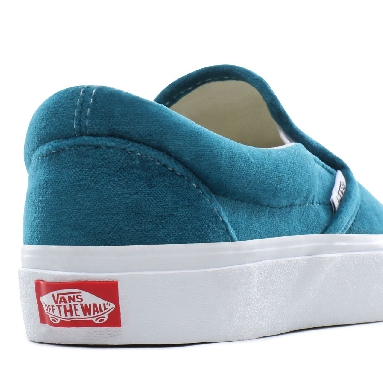 Vans Velvet Classic Slip-On TC Classic Womens - (Velvet) blue/true white VN0A4P3CTCE Shoes