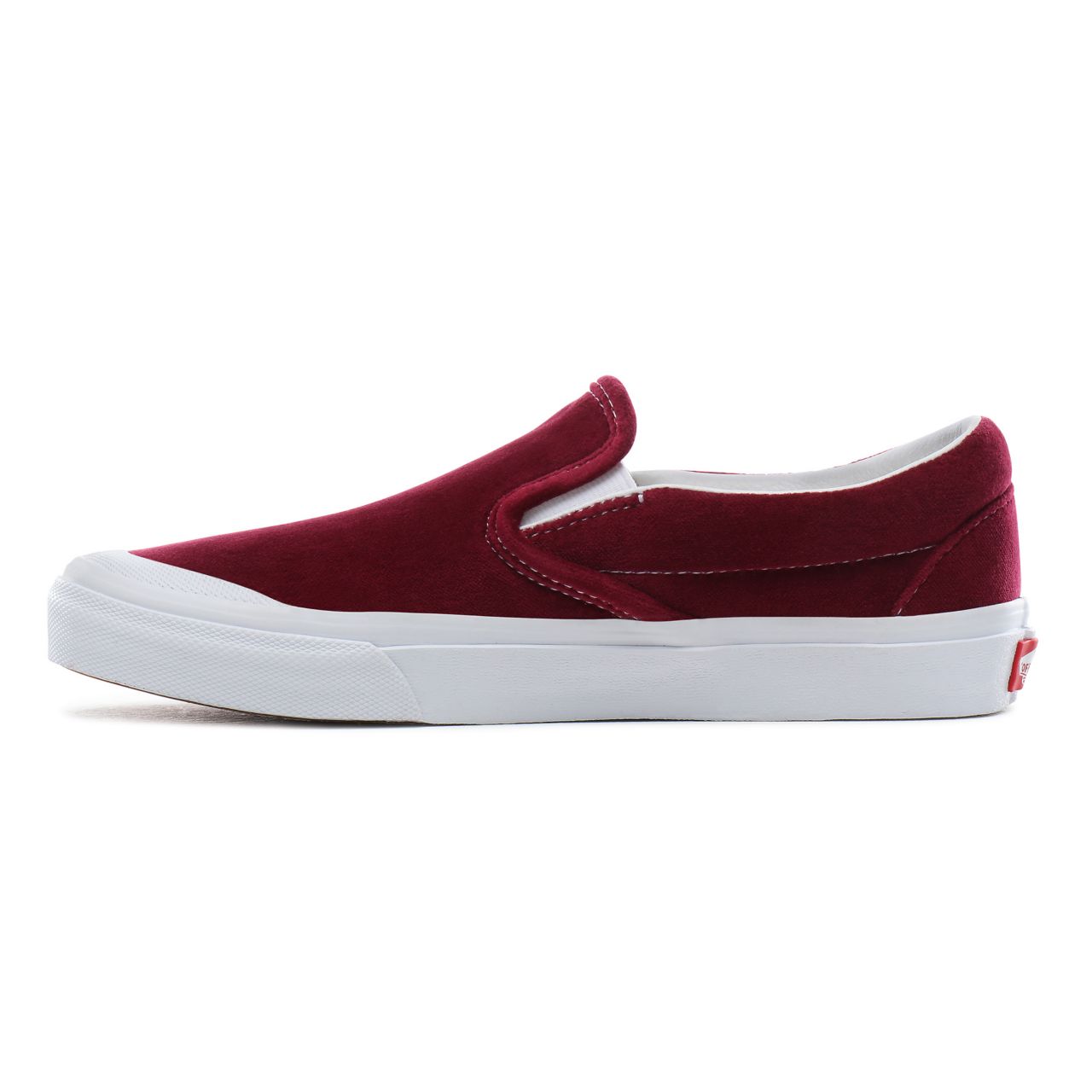 Vans Velvet Classic Slip-On TC Classic Womens - (Velvet) beet red/true white VN0A4P3CTCD Shoes