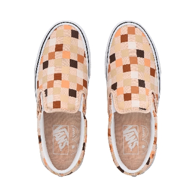 Vans Breast Cancer Awareness Classic Slip-On Classic Womens - (Breast Cancer) nude check/true white VN0A4BV3TB3 Shoes