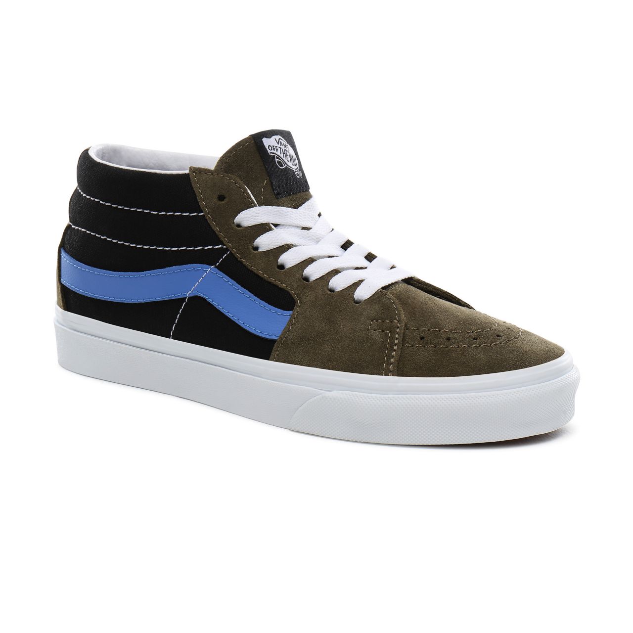 Vans Vintage Sport SK8-Mid Classic Womens - (Vintage Sport) beech/ultramarine VN0A3WM3TGQ Shoes