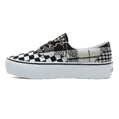 Vans Plaid Checkerboard Era Platform Classic Womens - (Plaid Checkerboard) Black/True White VN0A3WLUVYD Shoes