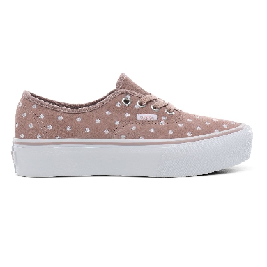 Vans Suede Polka Dot Authentic Platform 2.0 Classic Womens - (Suede Polka Dot) shadow gray/true white VN0A3AV8T7U Shoes