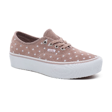 Vans Suede Polka Dot Authentic Platform 2.0 Classic Womens - (Suede Polka Dot) shadow gray/true white VN0A3AV8T7U Shoes