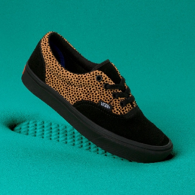 Vans Tiny Cheetah ComfyCush Era Classic Womens - (Tiny Cheetah) Black VN0A3WM9VWS Shoes