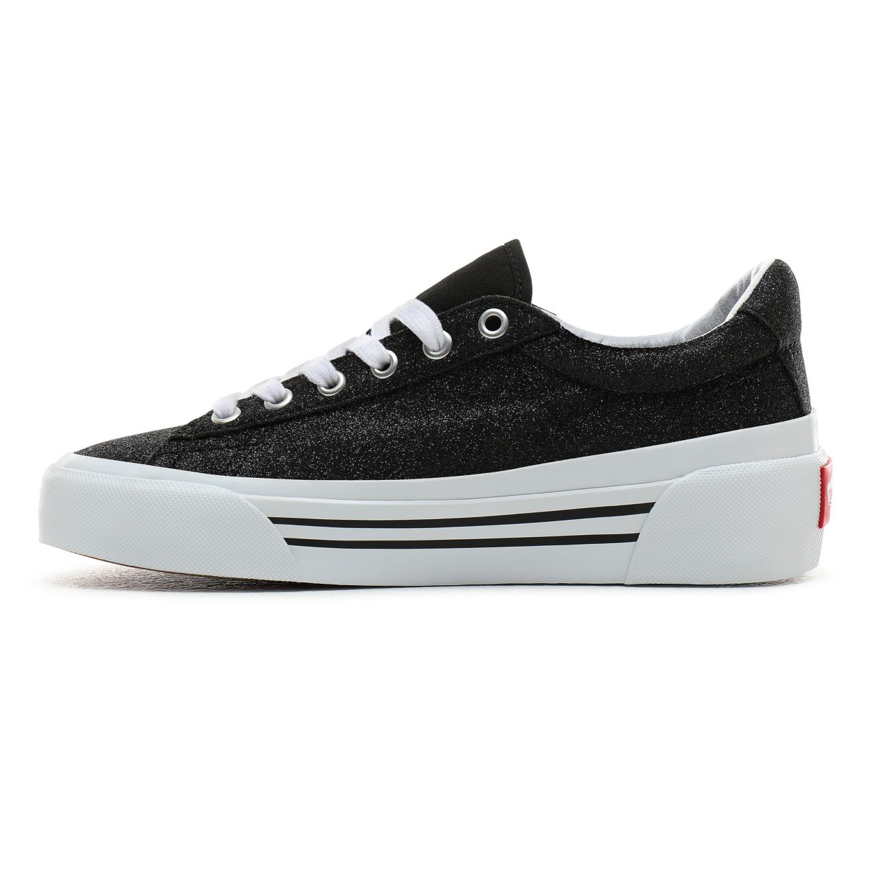 Vans Glitter Sid NI Classic Womens - (Glitter) Black/True White VN0A4BNFXME Shoes