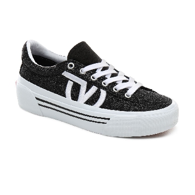 Vans Glitter Sid NI Classic Womens - (Glitter) Black/True White VN0A4BNFXME Shoes