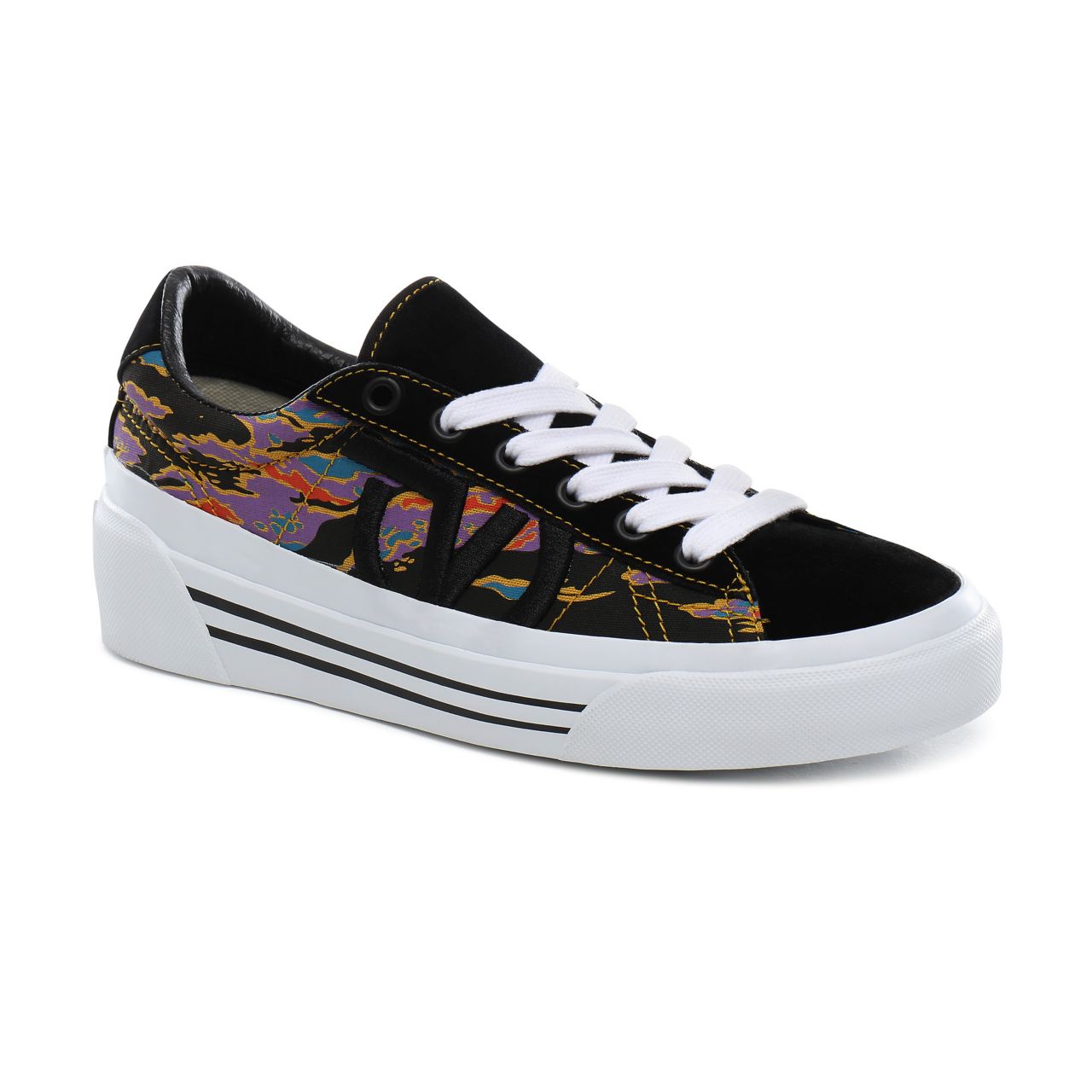 Vans Tiger Camo Sid NI Classic Womens - (Tiger Camo) black/true white VN0A4BNFT1P Shoes