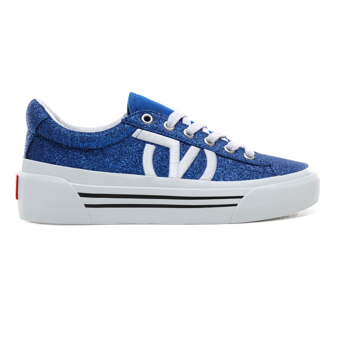 Vans Glitter Sid NI Classic Womens - (Glitter) Princess Blue/True White VN0A4BNFV4Q Shoes