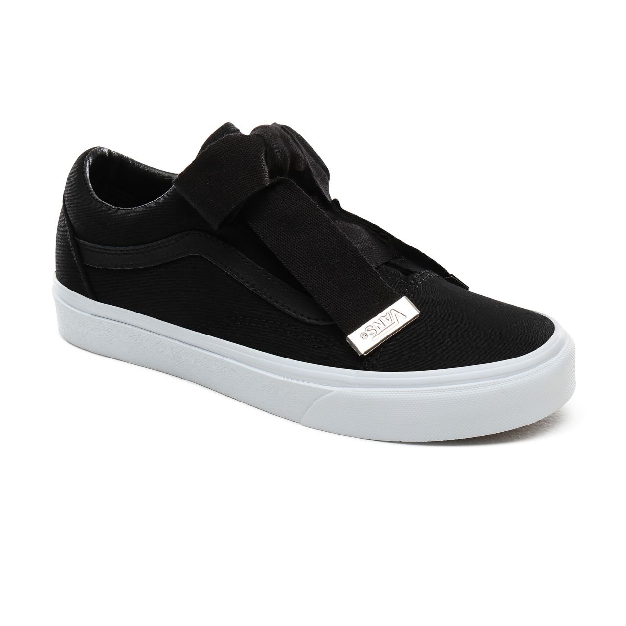 Vans Herringbone Lace Old Skool Classic Womens - (Herringbone Lace) Black/True White VN0A4BTSVZR Shoes