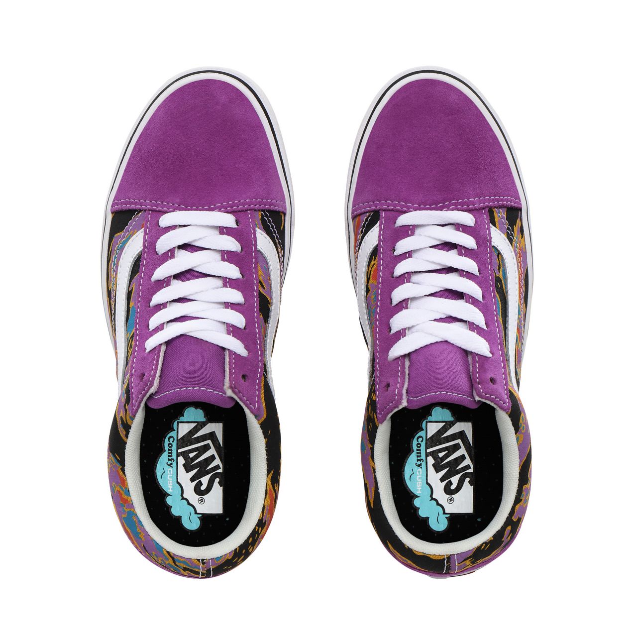 Vans Suede ComfyCush Old Skool Classic Womens - (Suede) dewberry/tiger camo VN0A3WMATFH Shoes