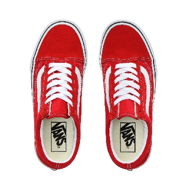 Vans Old Skool Classic Womens - Racing Red/True White VN0A4BV5JV6 Shoes