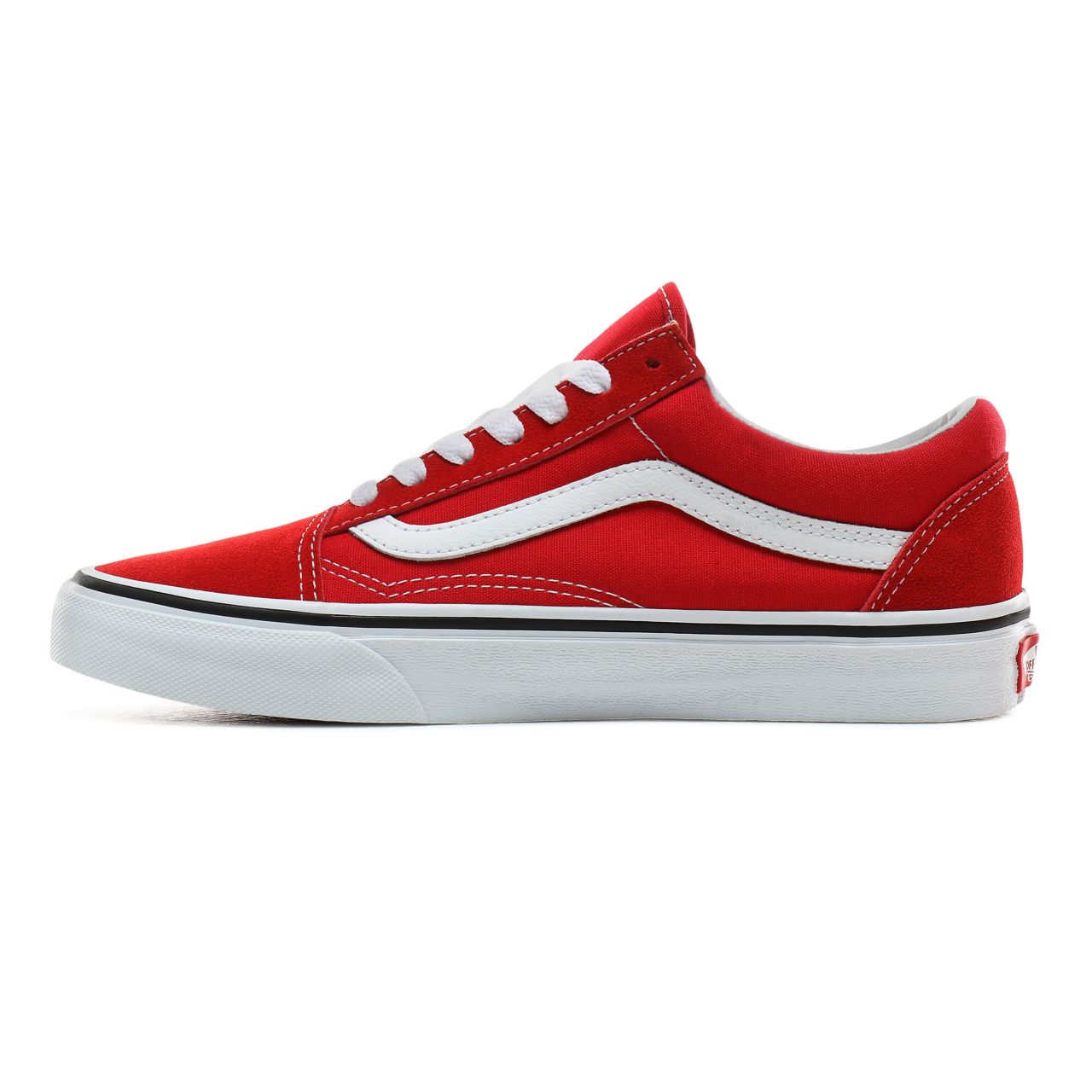 Vans Old Skool Classic Womens - Racing Red/True White VN0A4BV5JV6 Shoes