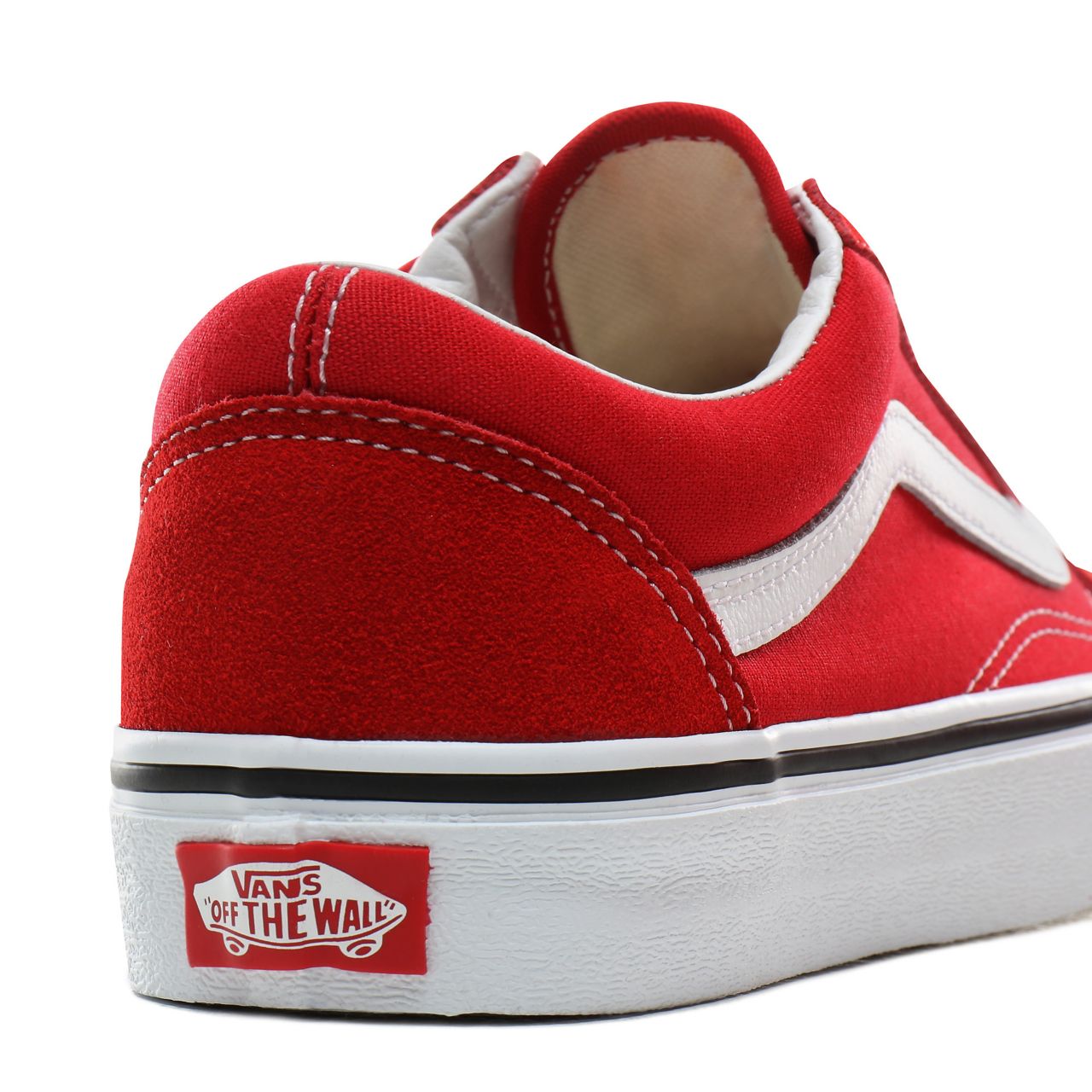 Vans Old Skool Classic Womens - Racing Red/True White VN0A4BV5JV6 Shoes