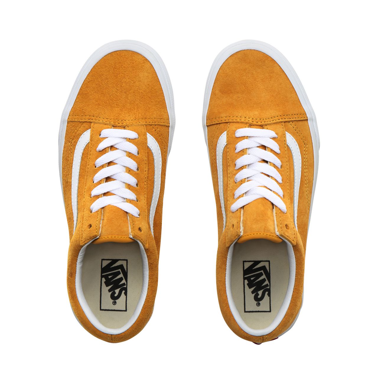 Vans Pig Suede Old Skool Classic Womens - (Pig Suede) Mango Mojito/True White VN0A4BV5V77 Shoes