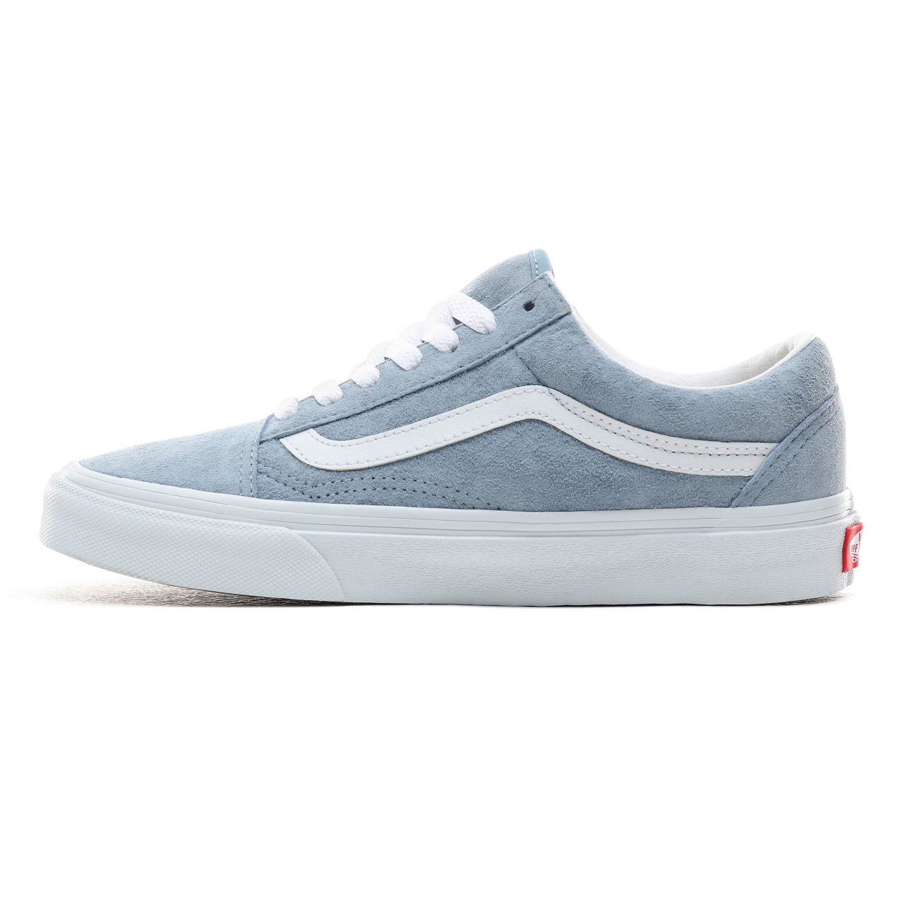 Vans Pig Suede Old Skool Classic Womens - (Pig Suede) Blue Fog/True White VN0A4BV5V4Z Shoes