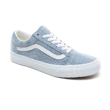 Vans Pig Suede Old Skool Classic Womens - (Pig Suede) Blue Fog/True White VN0A4BV5V4Z Shoes