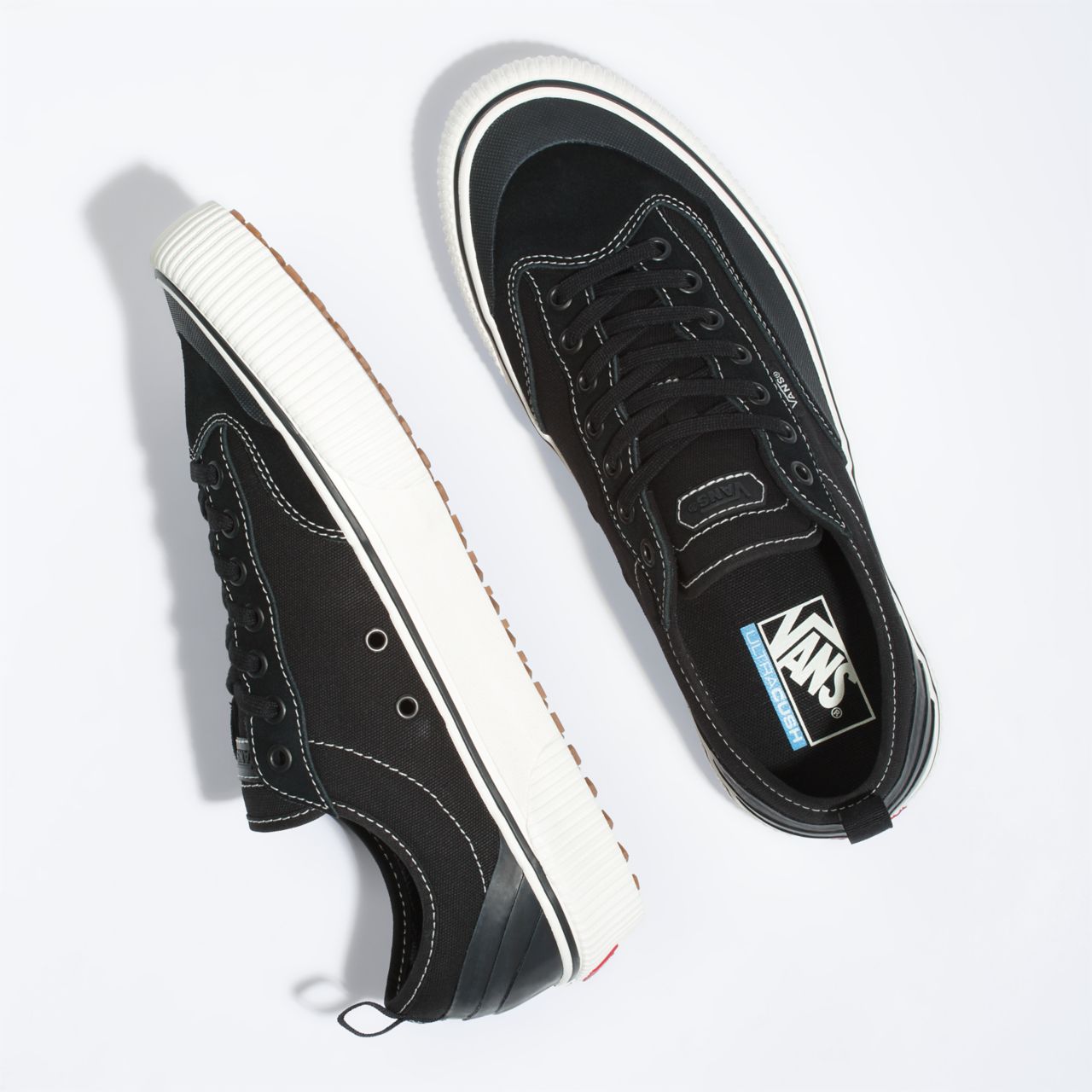 Vans Canvas Destruct Surf Black Classic Mens Womens - (Canvas) Black/Marshmallow VN0A4BTLVQE Shoes