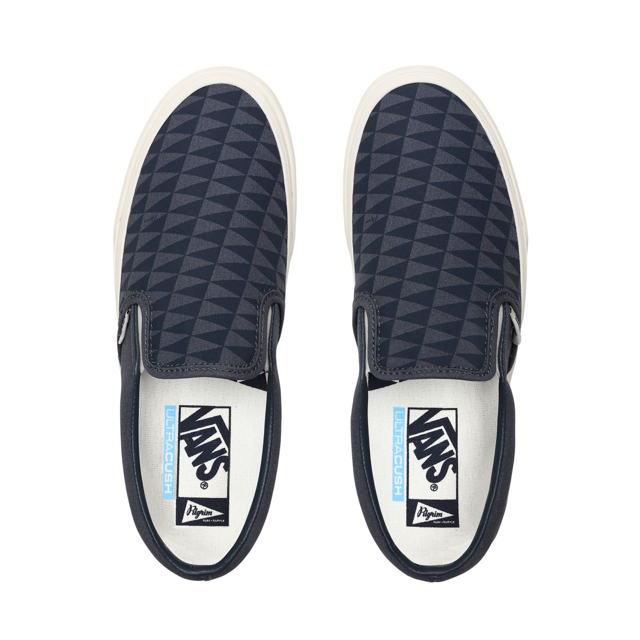 Vans x Pilgrim Classic Slip-On Surf Navy Classic Mens Womens - (Pilgrim) Orion Blue/Marshmallow VN0A3MUCWR4 Shoes