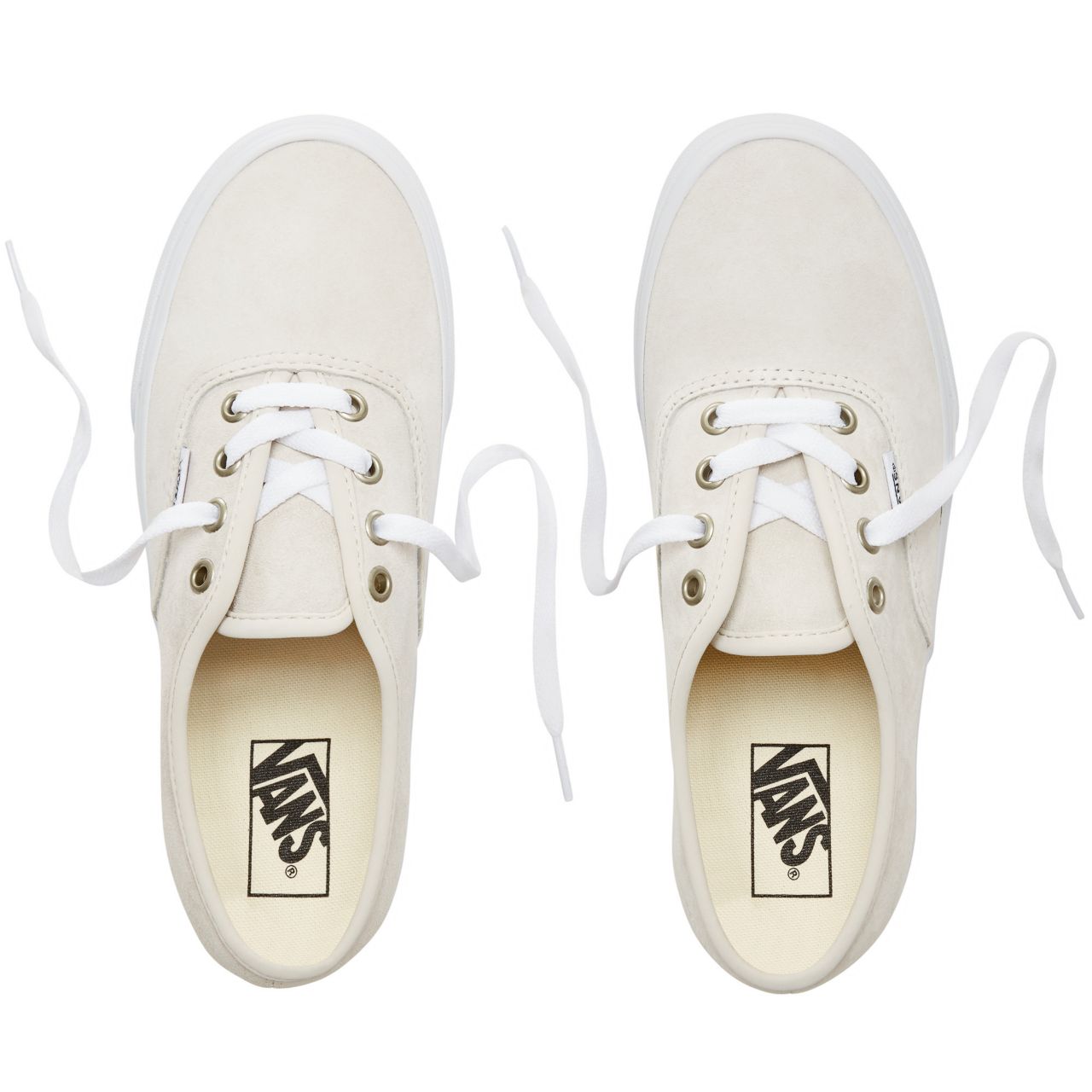 Vans Suede Authentic Classic Mens Womens - (Pig Suede) Moonbeam/True White VA38EMU5L Shoes