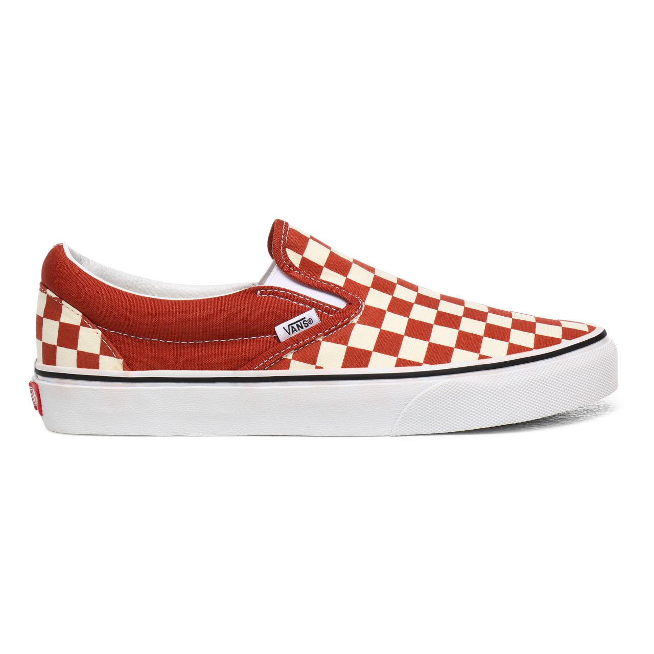 Vans Checkerboard Classic Slip-On Red Classic Mens Womens - (Checkerboard) Picante/True White VN0A4U38WS2 Shoes