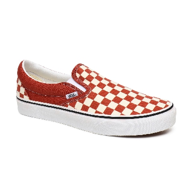 Vans Checkerboard Classic Slip-On Red Classic Mens Womens - (Checkerboard) Picante/True White VN0A4U38WS2 Shoes