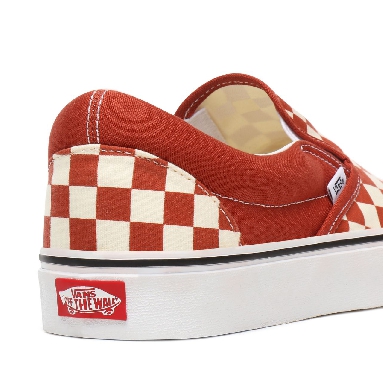 Vans Checkerboard Classic Slip-On Red Classic Mens Womens - (Checkerboard) Picante/True White VN0A4U38WS2 Shoes