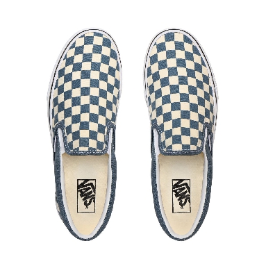 Vans Checkerboard Classic Slip-On Blue Classic Mens Womens - (Checkerboard) Blue Mirage/True White VN0A4U38WRU Shoes