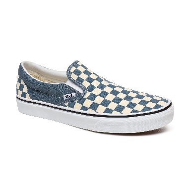 Vans Checkerboard Classic Slip-On Blue Classic Mens Womens - (Checkerboard) Blue Mirage/True White VN0A4U38WRU Shoes