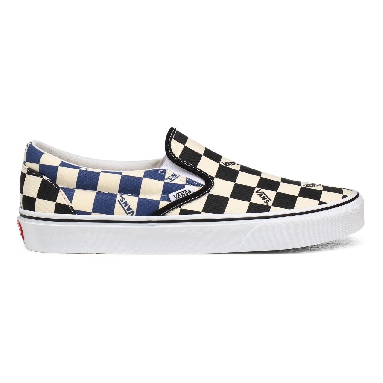 Vans Big Check Classic Slip-On Blue Classic Mens Womens - (Big Check) Black/Navy VN0A4U38WRT Shoes